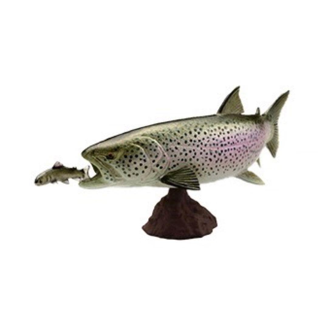ハンドメイド　46cmイトウ 魚模型　フィギュア　レプリカ　怪魚　釣り Amazon | 北海道フィギュアみやげ イトウ フィギュア 釣り 魚
